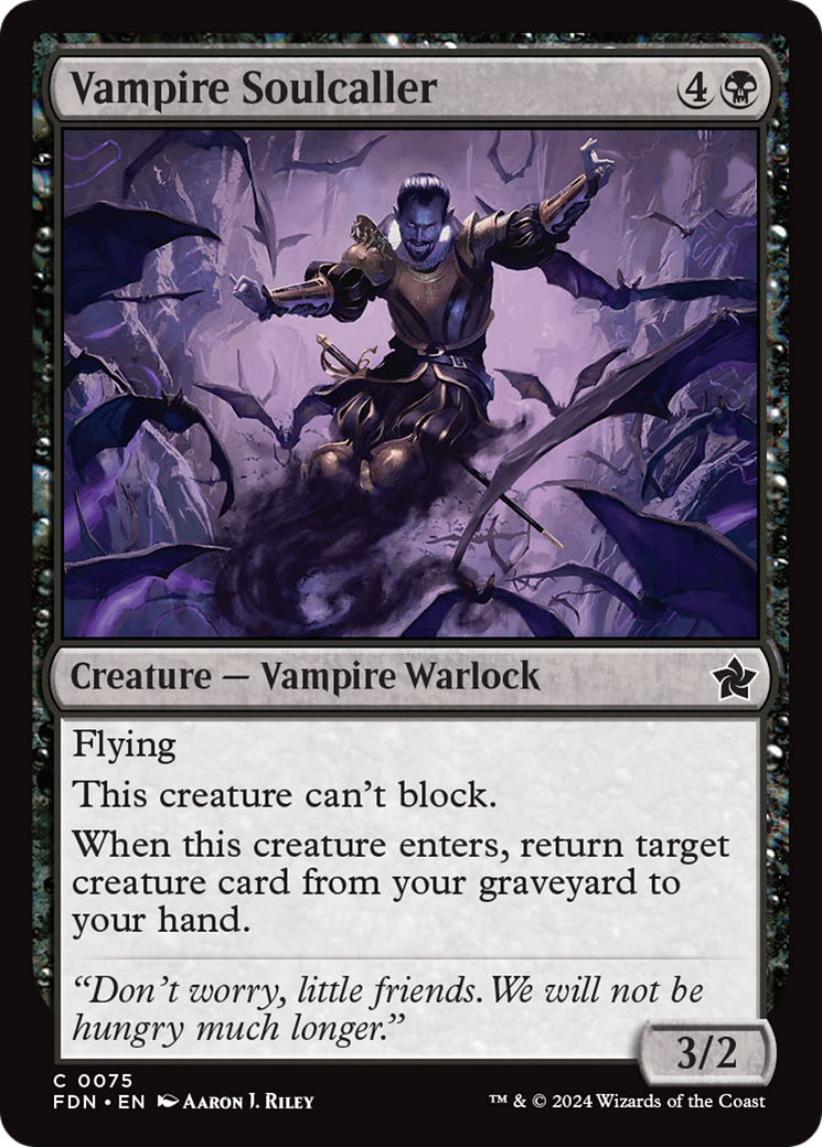 Vampire Soulcaller (FDN-075) - Foundations - Premium MTG Single from Wizards of the Coast - Just $0.25! Shop now at Game Crave Tournament Store