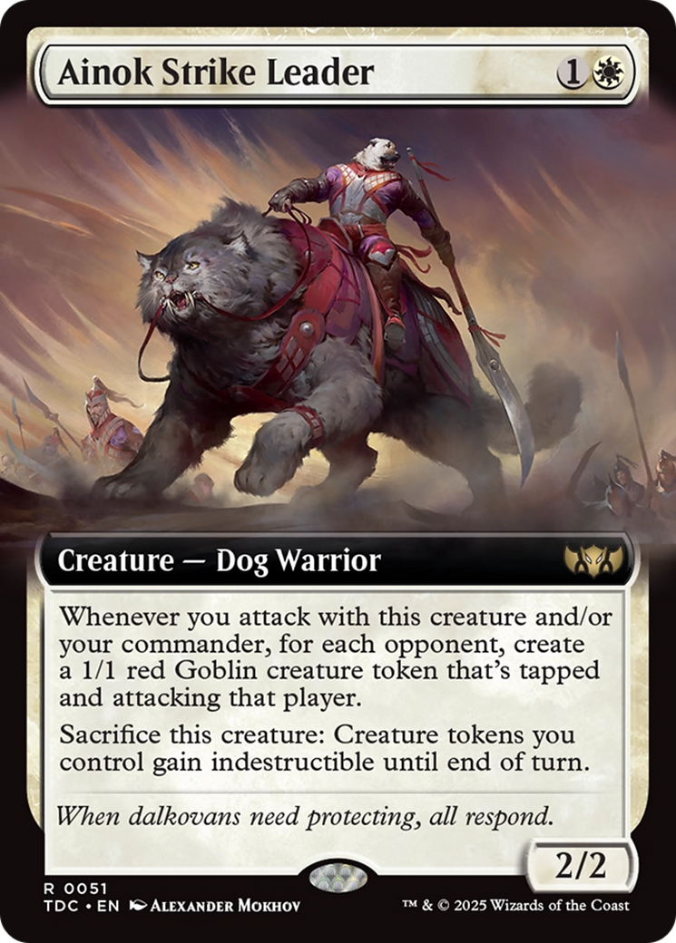 Ainok Strike Leader (TDC-051) - Tarkir: Dragonstorm Commander: (Extended Art) - Premium MTG Single from Wizards of the Coast - Just $0.73! Shop now at Game Crave Tournament Store