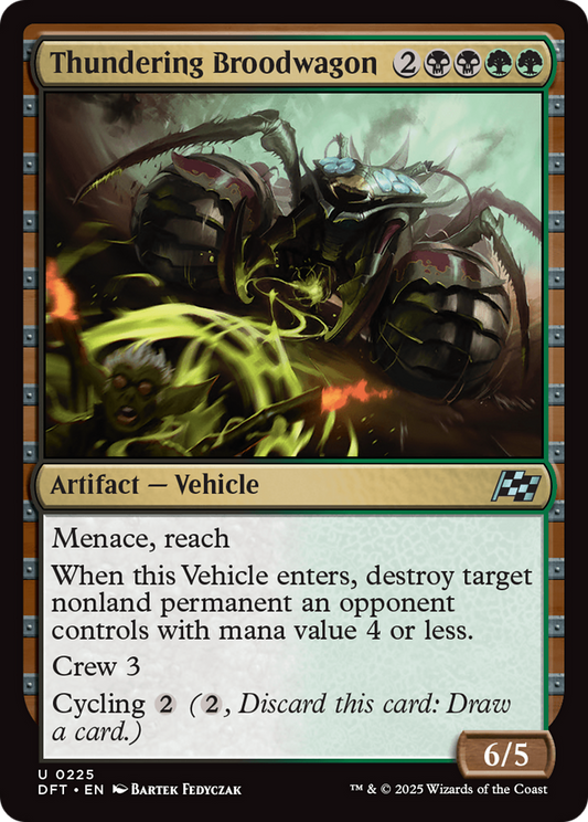 Thundering Broodwagon (DFT-225) - Aetherdrift Foil - Premium MTG Single from Wizards of the Coast - Just $0.08! Shop now at Game Crave Tournament Store