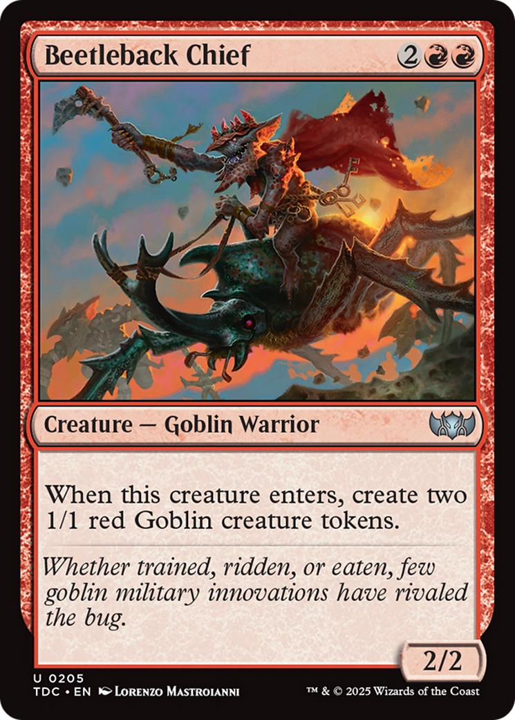 Beetleback Chief (TDC-205) - Tarkir: Dragonstorm Commander - Premium MTG Single from Wizards of the Coast - Just $0.08! Shop now at Game Crave Tournament Store