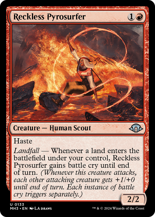 Reckless Pyrosurfer (MH3-133) - Modern Horizons 3 - Premium MTG Single from Wizards of the Coast - Just $0.25! Shop now at Game Crave Tournament Store