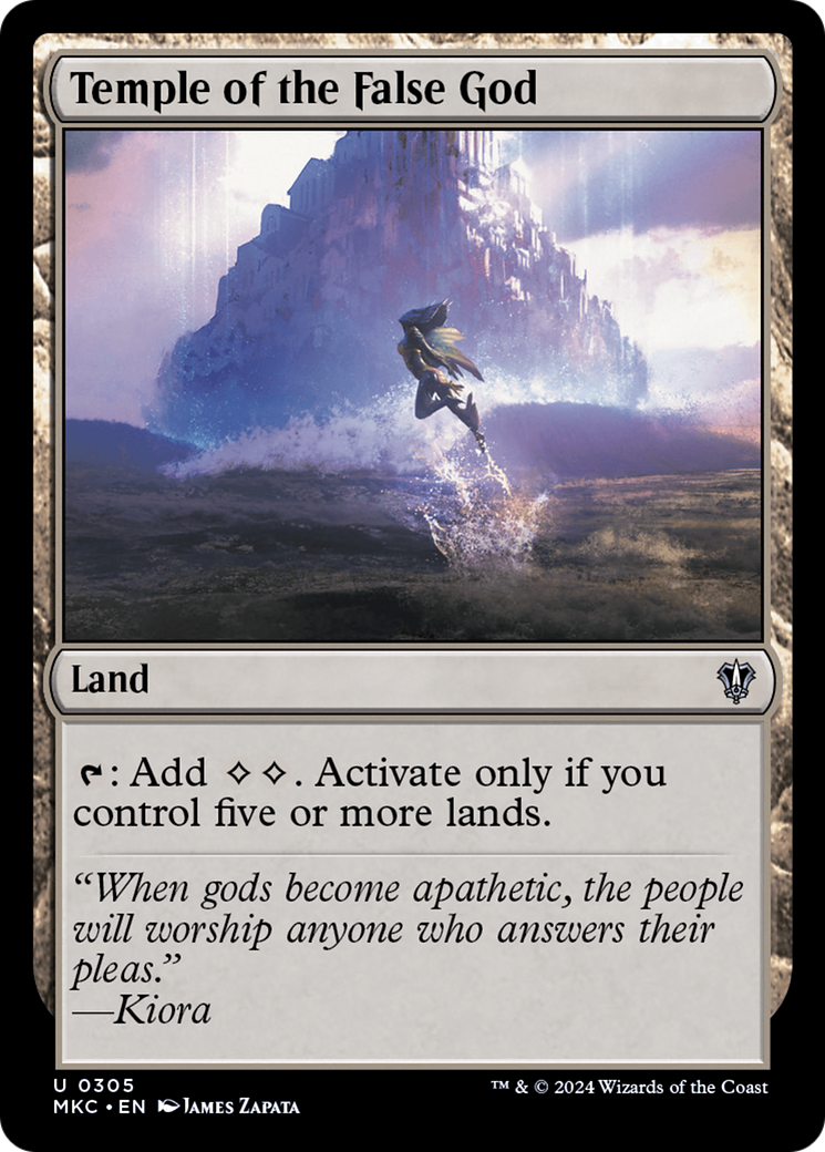 Temple of the False God (MKC-305) - Murders at Karlov Manor Commander - Premium MTG Single from Wizards of the Coast - Just $0.25! Shop now at Game Crave Tournament Store