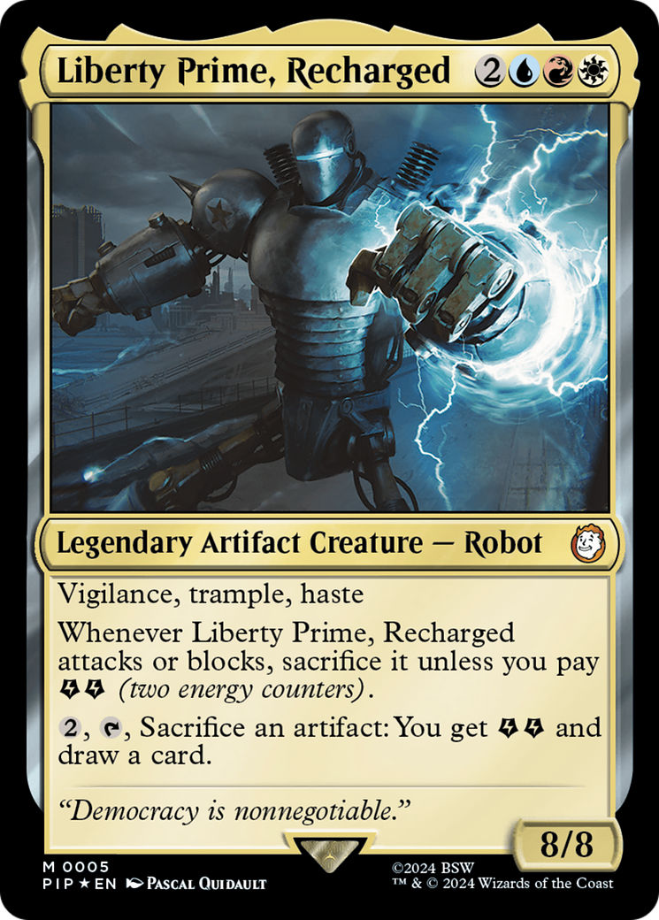 Liberty Prime, Recharged (PIP-005) - Fallout Foil - Premium MTG Single from Wizards of the Coast - Just $0.25! Shop now at Game Crave Tournament Store
