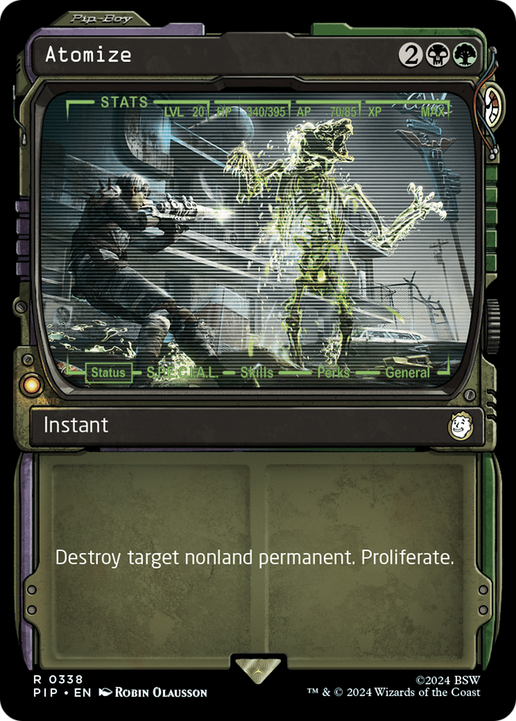 Atomize (PIP-338) - Fallout: (Showcase) Foil - Premium MTG Single from Wizards of the Coast - Just $3.22! Shop now at Game Crave Tournament Store