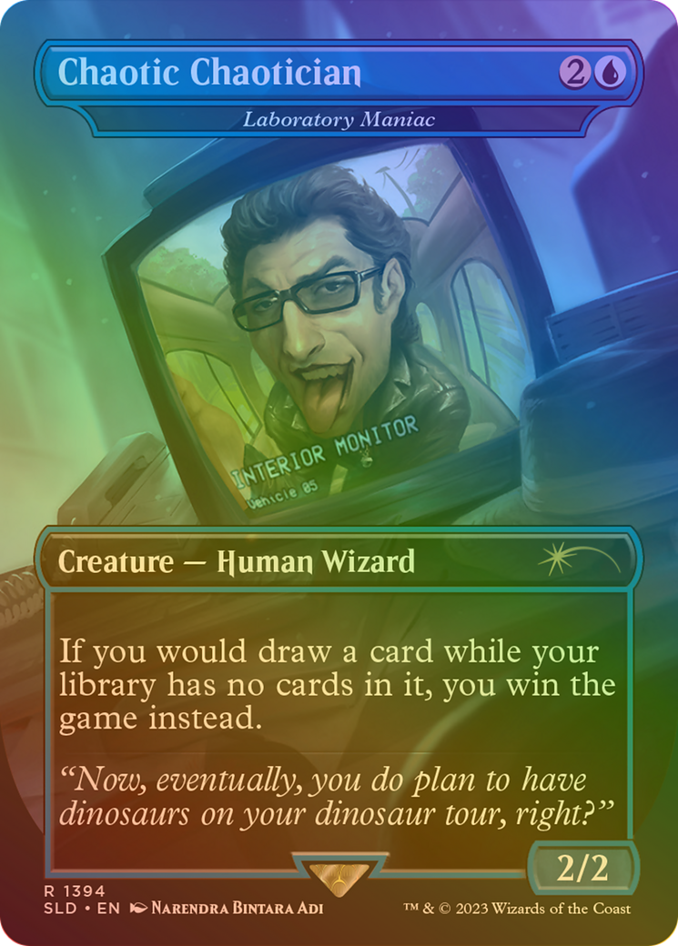 Laboratory Maniac (SLD-1394★) - Secret Lair Drop / Chaotic Chaotician (Borderless) Foil - Premium MTG Single from Wizards of the Coast - Just $6.94! Shop now at Game Crave Tournament Store