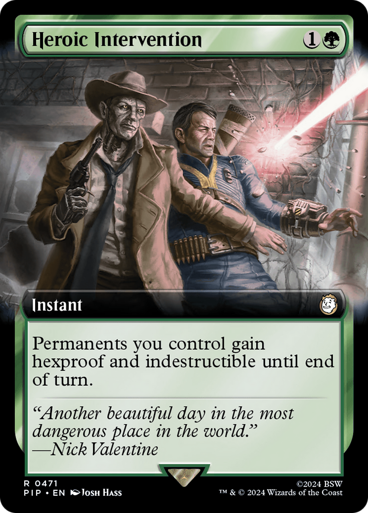 Heroic Intervention (PIP-471) - Fallout: (Extended Art) - Premium MTG Single from Wizards of the Coast - Just $9.31! Shop now at Game Crave Tournament Store