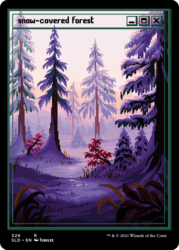 Snow-Covered Forest (SLD-329) - Secret Lair Drop Foil - Premium MTG Single from Wizards of the Coast - Just $9.05! Shop now at Game Crave Tournament Store