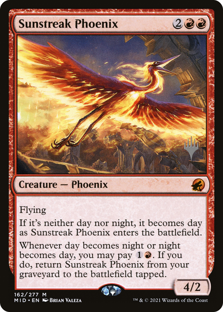 Sunstreak Phoenix (PMID-162P) - Innistrad: Midnight Hunt Promos - Premium MTG Single from Wizards of the Coast - Just $0.08! Shop now at Game Crave Tournament Store