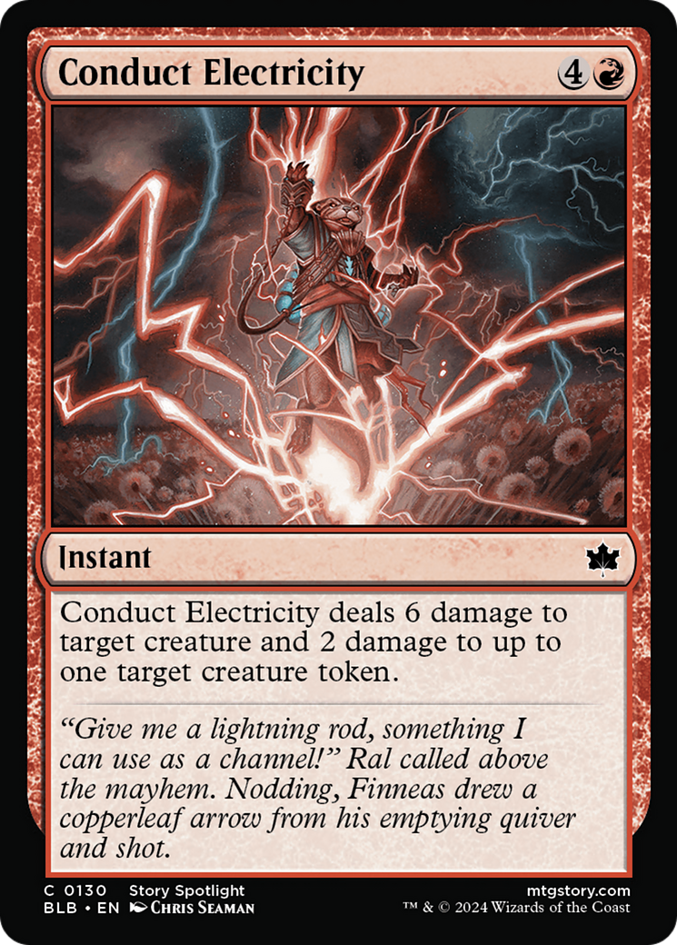 Conduct Electricity (BLB-130) - Bloomburrow Foil - Premium MTG Single from Wizards of the Coast - Just $0.25! Shop now at Game Crave Tournament Store