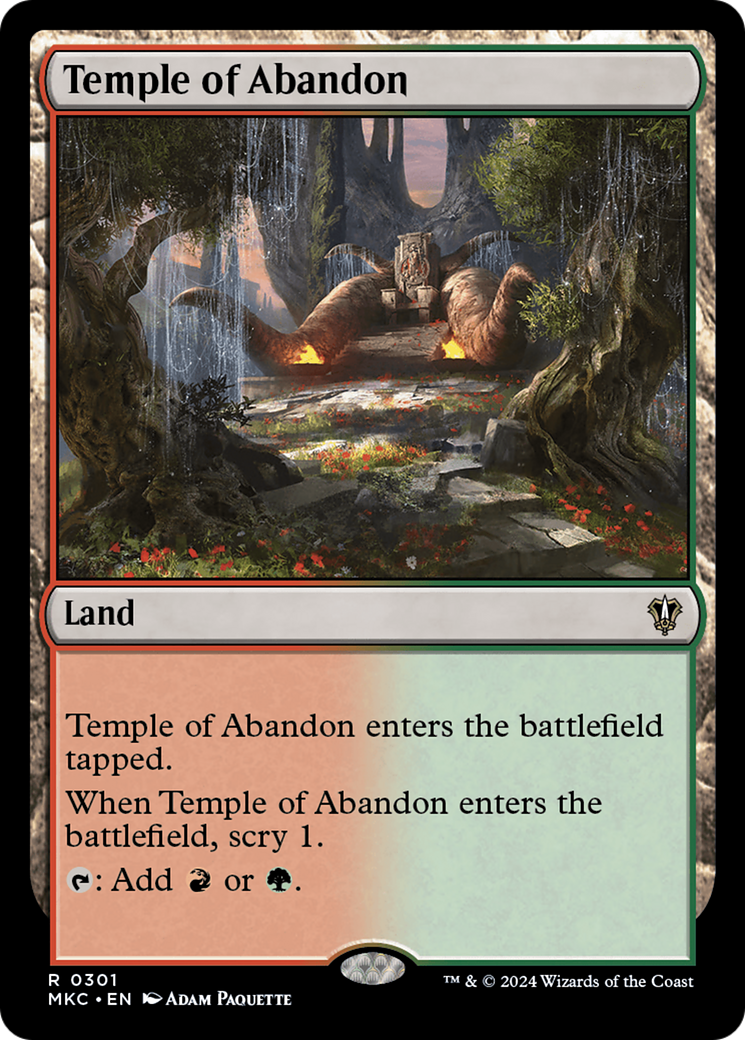 Temple of Abandon (MKC-301) - Murders at Karlov Manor Commander - Premium MTG Single from Wizards of the Coast - Just $0.26! Shop now at Game Crave Tournament Store