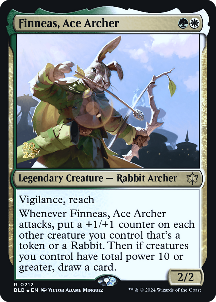 Finneas, Ace Archer (PBLB-212S) - Bloomburrow Promos Foil - Premium MTG Single from Wizards of the Coast - Just $0.46! Shop now at Game Crave Tournament Store