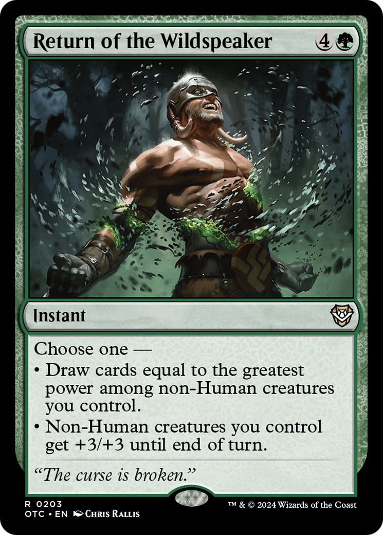 Return of the Wildspeaker (OTC-203) - Outlaws of Thunder Junction Commander - Premium MTG Single from Wizards of the Coast - Just $0.62! Shop now at Game Crave Tournament Store