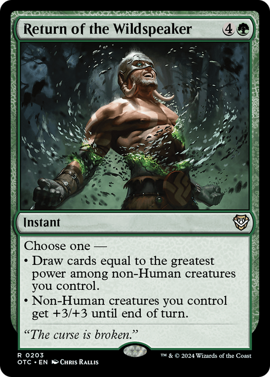 Return of the Wildspeaker (OTC-203) - Outlaws of Thunder Junction Commander - Premium MTG Single from Wizards of the Coast - Just $0.62! Shop now at Game Crave Tournament Store