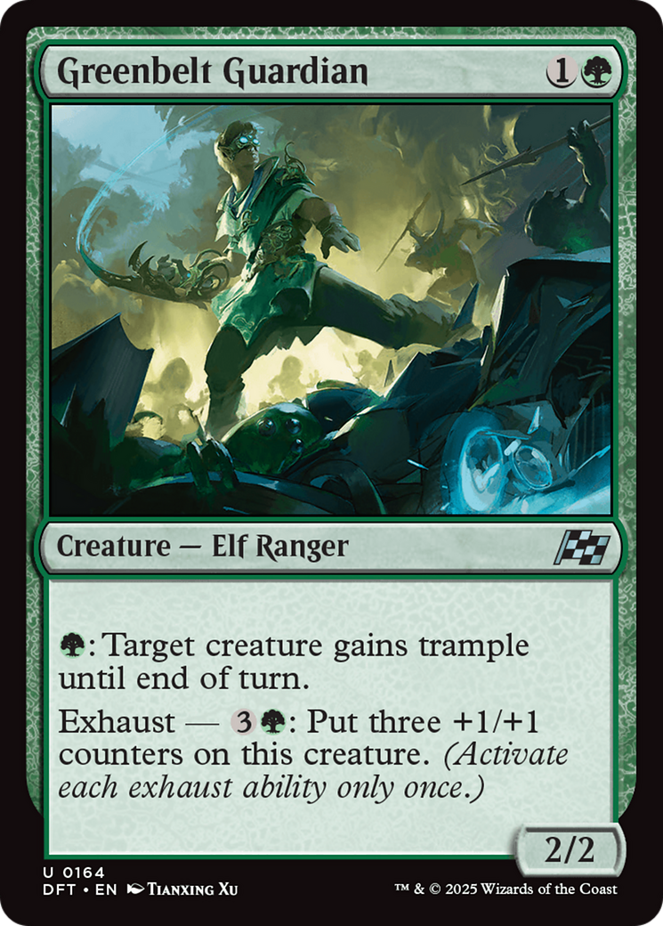 Greenbelt Guardian (DFT-164) - Aetherdrift Foil - Premium MTG Single from Wizards of the Coast - Just $0.08! Shop now at Game Crave Tournament Store