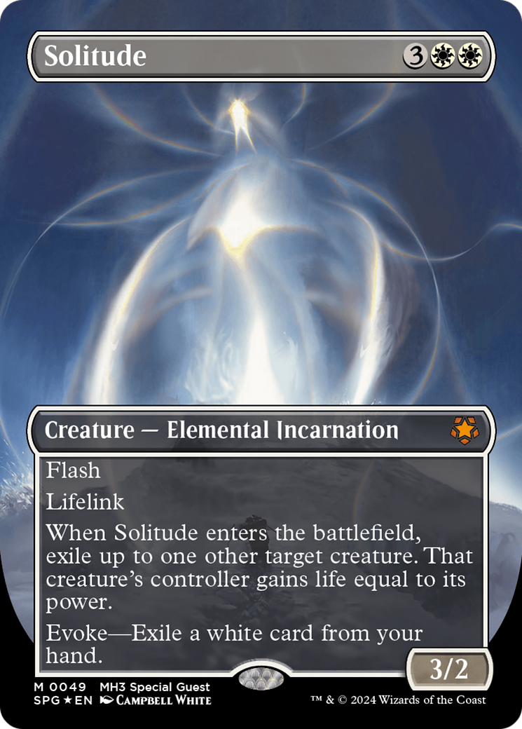 Solitude (SPG-049) - Special Guests (Borderless) Foil - Premium MTG Single from Wizards of the Coast - Just $27.40! Shop now at Game Crave Tournament Store