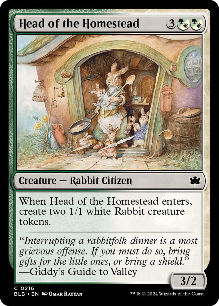 Head of the Homestead (BLB-216) - Bloomburrow Foil - Premium MTG Single from Wizards of the Coast - Just $0.25! Shop now at Game Crave Tournament Store
