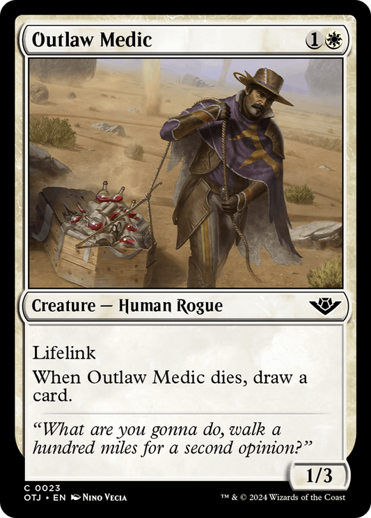 Outlaw Medic (OTJ-023) - Outlaws of Thunder Junction - Premium MTG Single from Wizards of the Coast - Just $0.25! Shop now at Game Crave Tournament Store