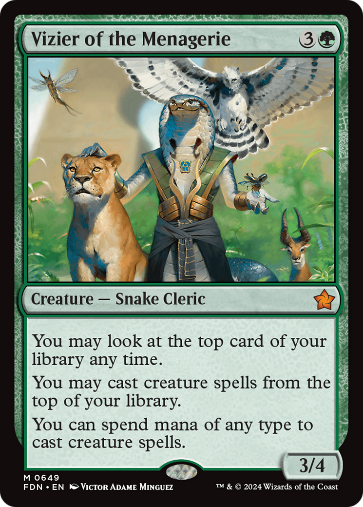 Vizier of the Menagerie (FDN-649) - Foundations - Premium MTG Single from Wizards of the Coast - Just $0.78! Shop now at Game Crave Tournament Store