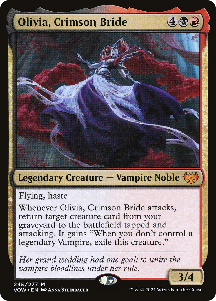 Olivia, Crimson Bride (VOW-245) - Innistrad: Crimson Vow Foil - Premium MTG Single from Wizards of the Coast - Just $1.39! Shop now at Game Crave Tournament Store