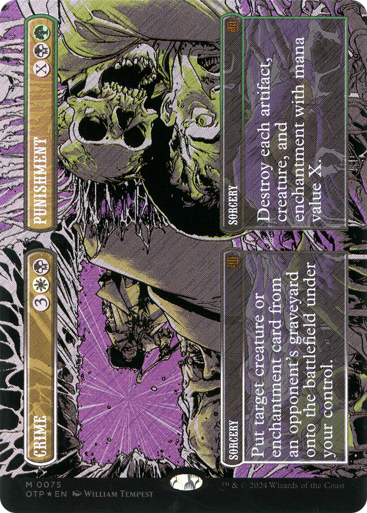 Crime // Punishment (OTP-075) - Breaking News: (Showcase) (Borderless) Foil - Premium MTG Single from Wizards of the Coast - Just $9.54! Shop now at Game Crave Tournament Store