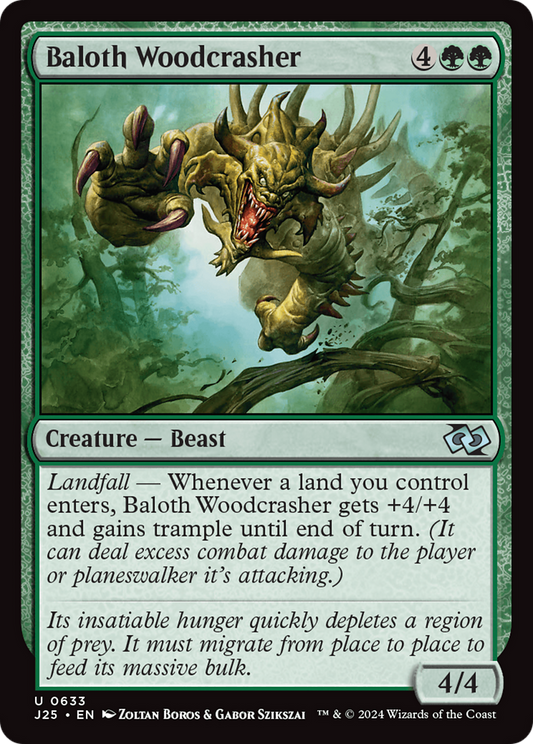 Baloth Woodcrasher (J25-633) - Foundations Jumpstart - Premium MTG Single from Wizards of the Coast - Just $0.25! Shop now at Game Crave Tournament Store