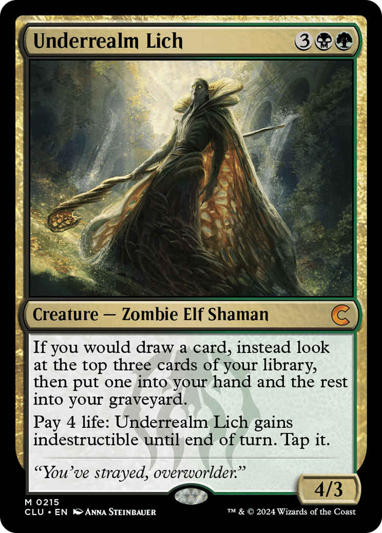 Underrealm Lich (CLU-215) - Ravnica: Clue Edition - Premium MTG Single from Wizards of the Coast - Just $6.19! Shop now at Game Crave Tournament Store