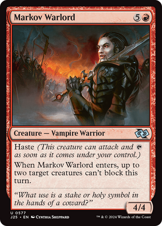 Markov Warlord (J25-577) - Foundations Jumpstart - Premium MTG Single from Wizards of the Coast - Just $0.25! Shop now at Game Crave Tournament Store