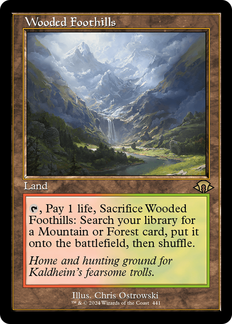 Wooded Foothills (MH3-441) - Modern Horizons 3 Foil - Premium MTG Single from Wizards of the Coast - Just $34.28! Shop now at Game Crave Tournament Store