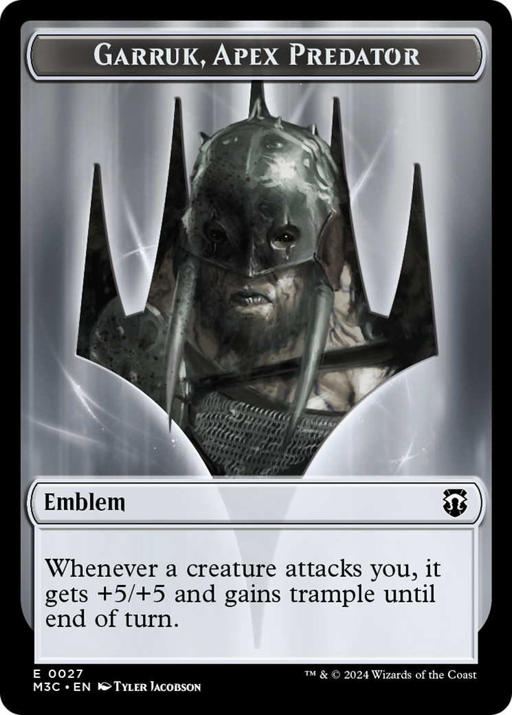 Garruk, Apex Predator Emblem (TM3C-027) - Modern Horizons 3 Commander Tokens Foil