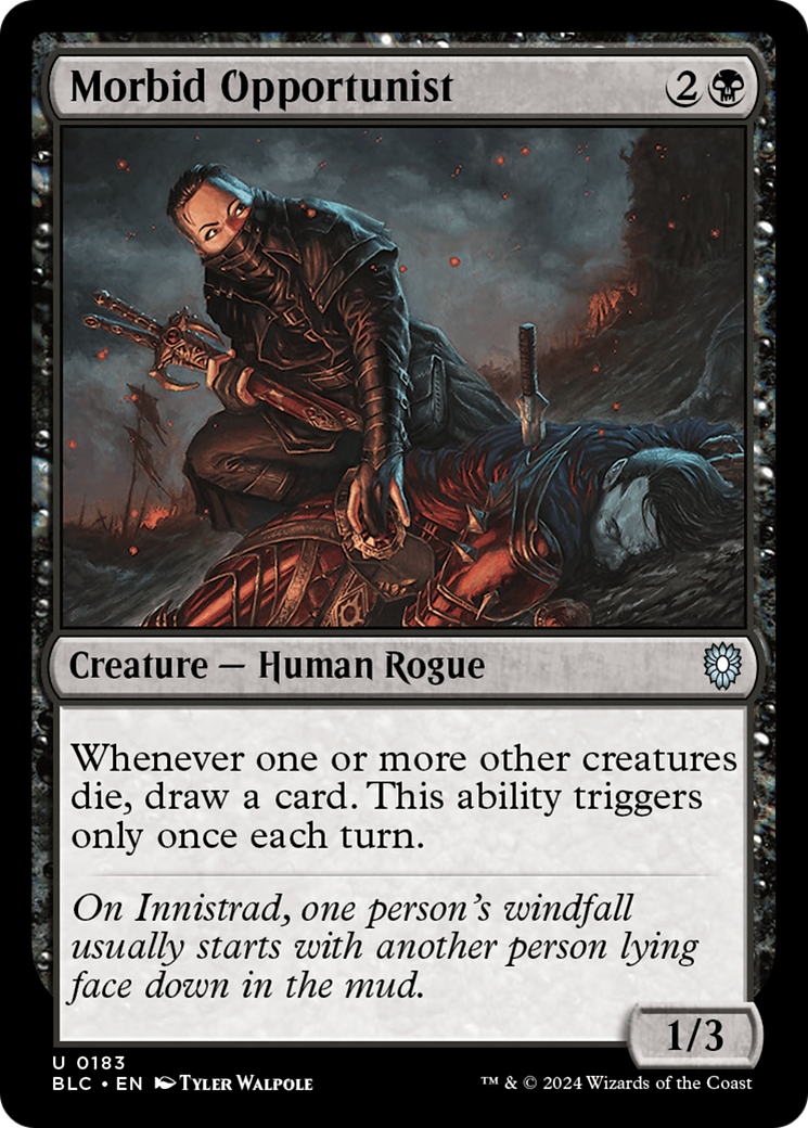 Morbid Opportunist (BLC-183) - Bloomburrow Commander - Premium MTG Single from Wizards of the Coast - Just $0.26! Shop now at Game Crave Tournament Store