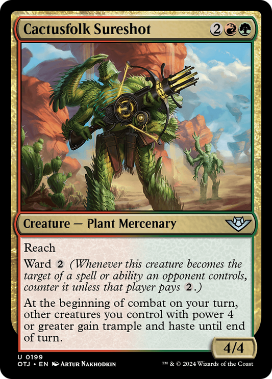 Cactusfolk Sureshot (OTJ-199) - Outlaws of Thunder Junction - Premium MTG Single from Wizards of the Coast - Just $0.25! Shop now at Game Crave Tournament Store