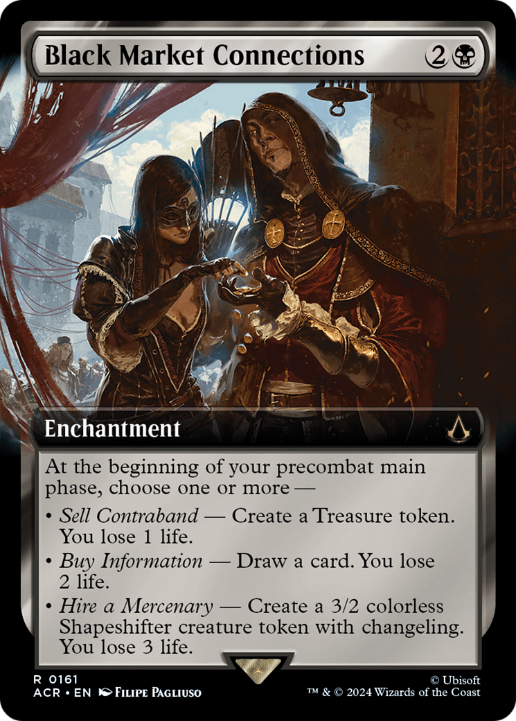Black Market Connections (ACR-161) - Assassin's Creed: (Extended Art) - Premium MTG Single from Wizards of the Coast - Just $11.51! Shop now at Game Crave Tournament Store