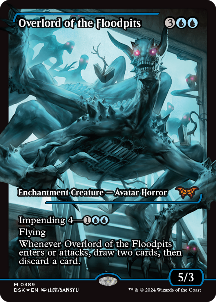 Overlord of the Floodpits (DSK-389) - Duskmourn: House of Horror: (Showcase) Foil - Premium MTG Single from Wizards of the Coast - Just $12.98! Shop now at Game Crave Tournament Store