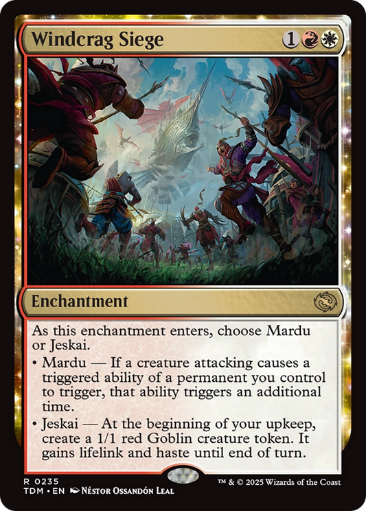Windcrag Siege (TDM-235) - Tarkir: Dragonstorm: (enchantment) Foil - Premium MTG Single from Wizards of the Coast - Just $0.47! Shop now at Game Crave Tournament Store
