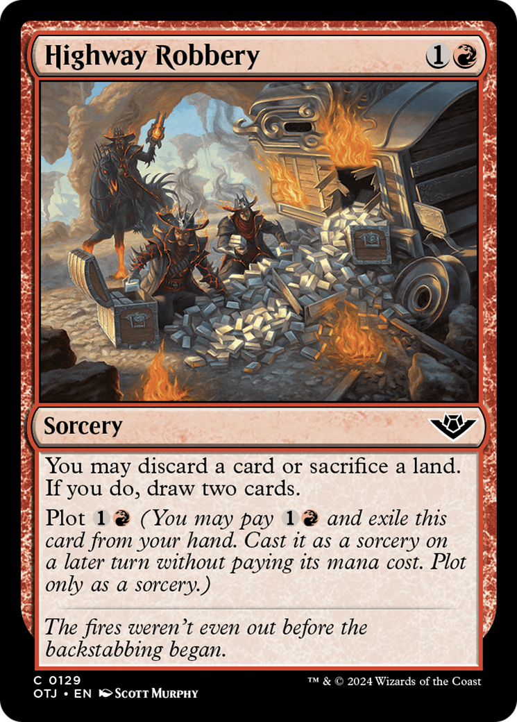 Highway Robbery (OTJ-129) - Outlaws of Thunder Junction - Premium MTG Single from Wizards of the Coast - Just $0.25! Shop now at Game Crave Tournament Store