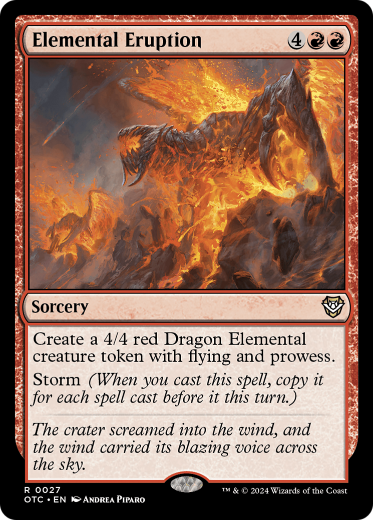 Elemental Eruption (OTC-027) - Outlaws of Thunder Junction Commander - Premium MTG Single from Wizards of the Coast - Just $0.55! Shop now at Game Crave Tournament Store