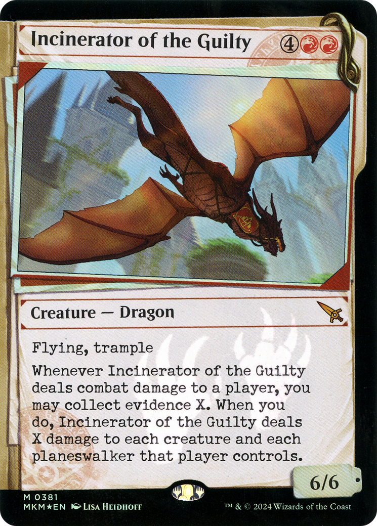 Incinerator of the Guilty (MKM-381) - Murders at Karlov Manor: (Showcase) Foil - Premium MTG Single from Wizards of the Coast - Just $1.94! Shop now at Game Crave Tournament Store