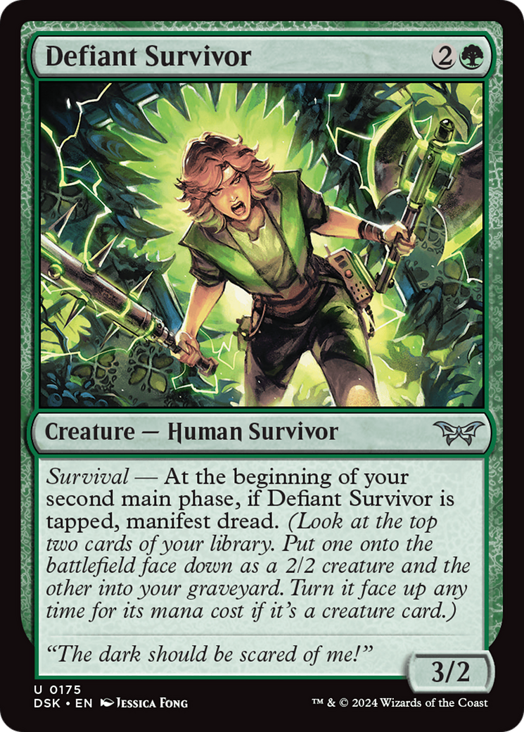 Defiant Survivor (DSK-175) - Duskmourn: House of Horror Foil - Premium MTG Single from Wizards of the Coast - Just $0.25! Shop now at Game Crave Tournament Store