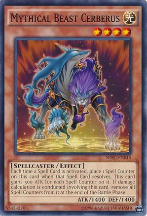 Mythical Beast Cerberus (SDSC-EN015) - Structure Deck: Spellcaster's Command 1st Edition - Premium Yugioh Single from Konami - Just $0.25! Shop now at Game Crave Tournament Store