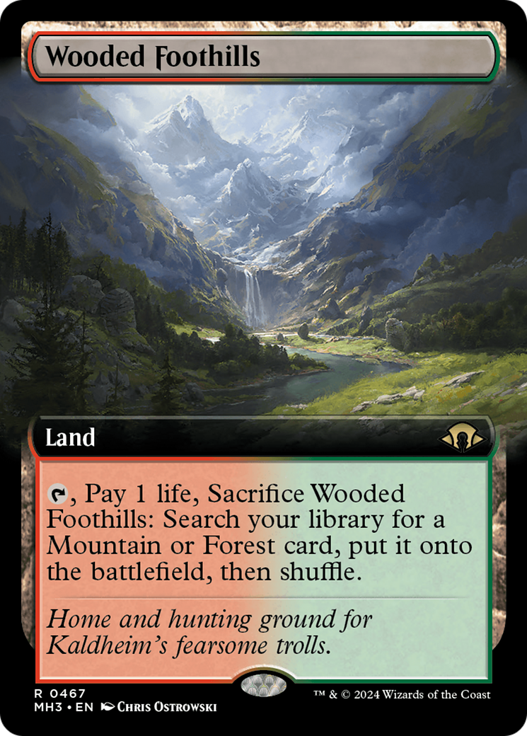 Wooded Foothills (MH3-467) - Modern Horizons 3: (Extended Art) - Premium MTG Single from Wizards of the Coast - Just $11.23! Shop now at Game Crave Tournament Store
