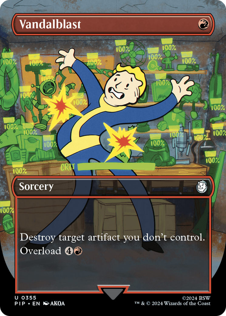 Vandalblast (PIP-355) - Fallout (Borderless) Foil - Premium MTG Single from Wizards of the Coast - Just $5.53! Shop now at Game Crave Tournament Store