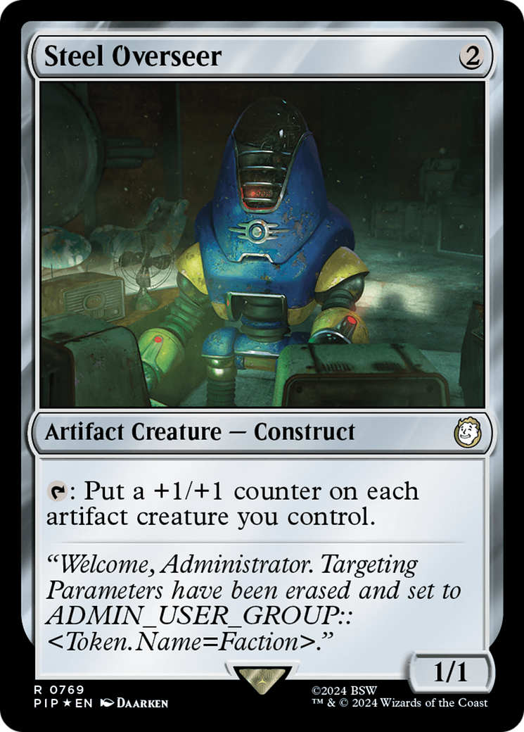 Steel Overseer (PIP-769) - Fallout Foil - Premium MTG Single from Wizards of the Coast - Just $1.63! Shop now at Game Crave Tournament Store