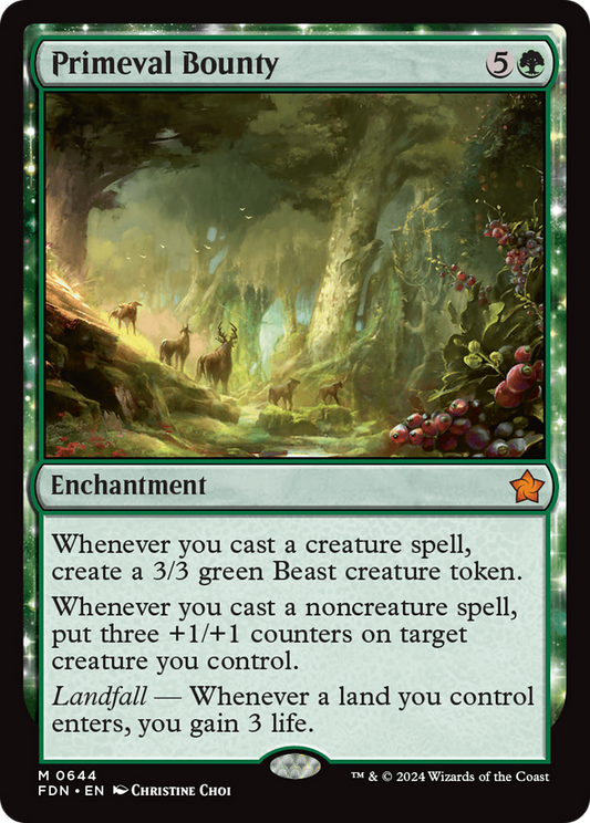 Primeval Bounty (FDN-644) - Foundations - Premium MTG Single from Wizards of the Coast - Just $0.31! Shop now at Game Crave Tournament Store