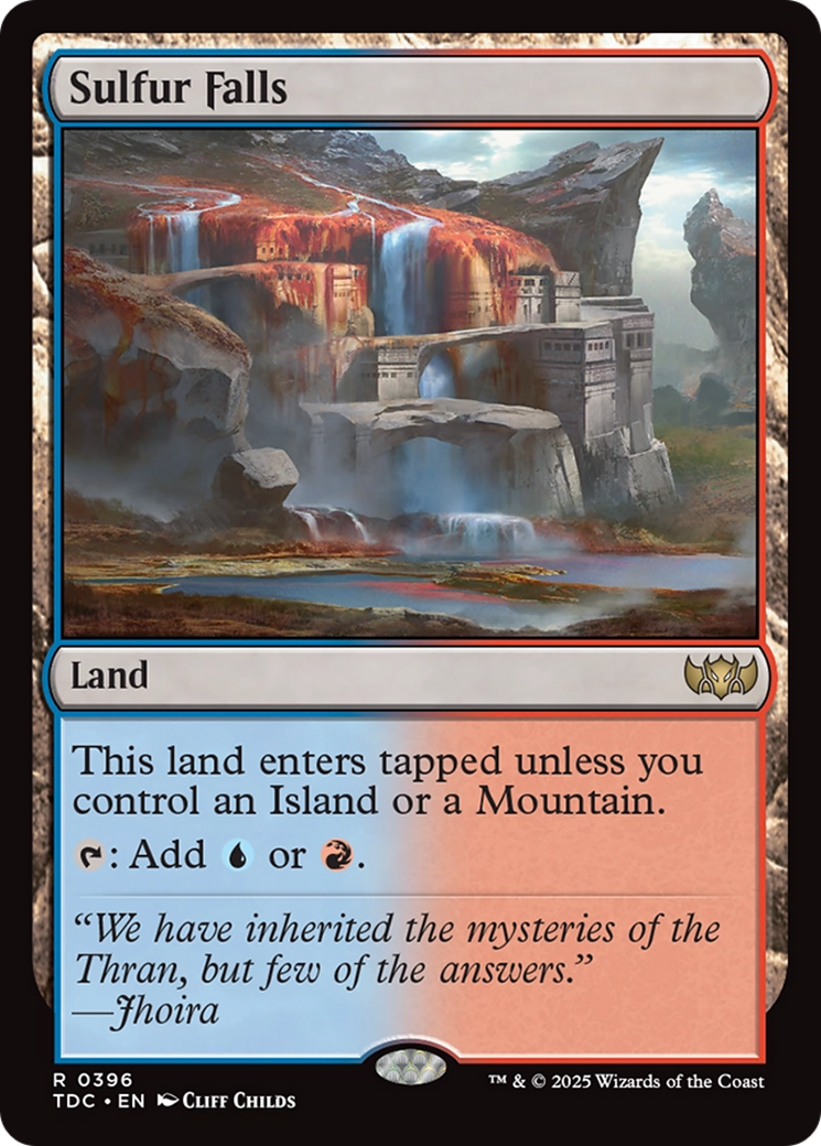 Sulfur Falls (TDC-396) - Tarkir: Dragonstorm Commander - Premium MTG Single from Wizards of the Coast - Just $0.08! Shop now at Game Crave Tournament Store