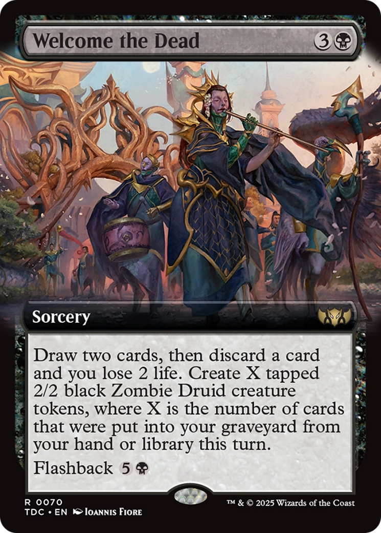 Welcome the Dead (TDC-070) - Tarkir: Dragonstorm Commander: (Extended Art) - Premium MTG Single from Wizards of the Coast - Just $0.08! Shop now at Game Crave Tournament Store