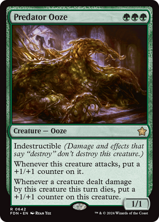 Predator Ooze (FDN-642) - Foundations - Premium MTG Single from Wizards of the Coast - Just $0.34! Shop now at Game Crave Tournament Store