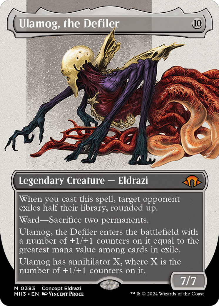 Ulamog, the Defiler (MH3-383) - Modern Horizons 3 (Borderless) - Premium MTG Single from Wizards of the Coast - Just $42.06! Shop now at Game Crave Tournament Store