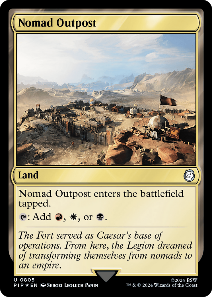 Nomad Outpost (PIP-805) - Fallout Foil - Premium MTG Single from Wizards of the Coast - Just $9.46! Shop now at Game Crave Tournament Store
