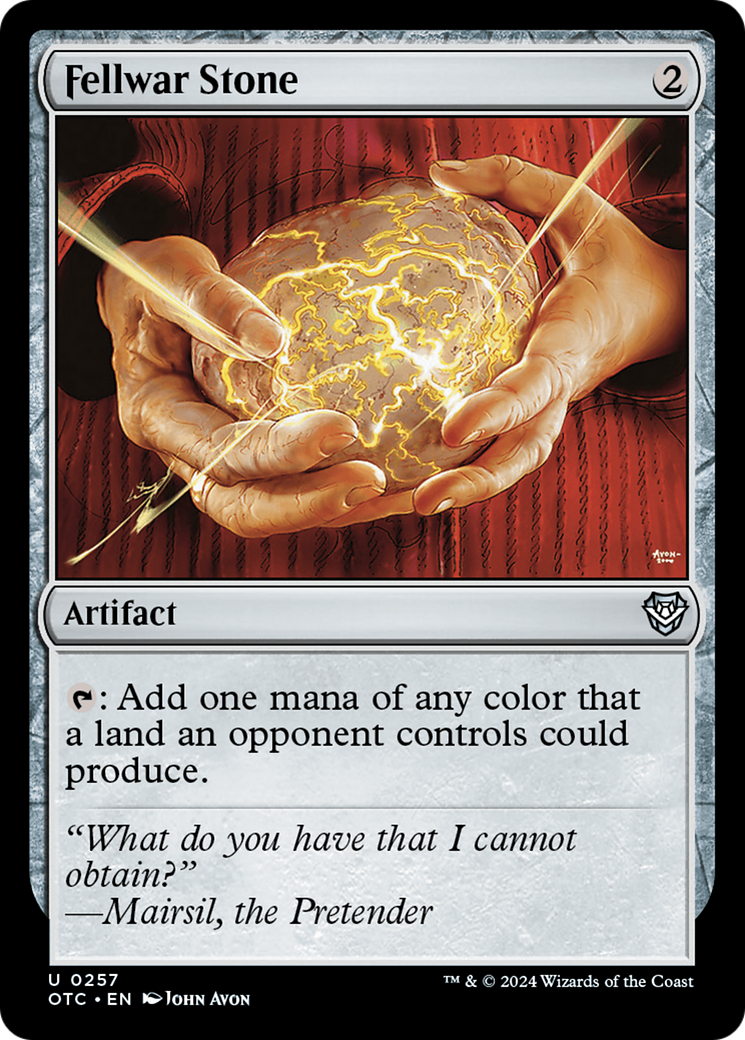 Fellwar Stone (OTC-257) - Outlaws of Thunder Junction Commander - Premium MTG Single from Wizards of the Coast - Just $0.86! Shop now at Game Crave Tournament Store