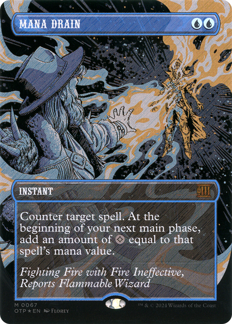 Mana Drain (OTP-067) - Breaking News (Borderless) Foil - Premium MTG Single from Wizards of the Coast - Just $143.79! Shop now at Game Crave Tournament Store